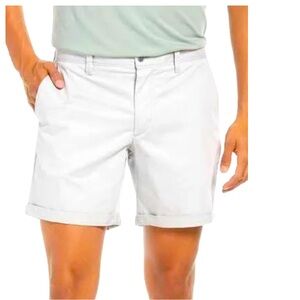 NWT Open Edit 34 White Brilliant Men’s stretch cotton skinny chino shorts